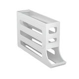 Automatic Scrolling Egg Holder 2/4-Tier Storage Box Container for Refrigerator - Grey (4-Tier)
