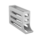 Automatic Scrolling Egg Holder 2/4-Tier Storage Box Container for Refrigerator - Grey (4-Tier) - Low Angle