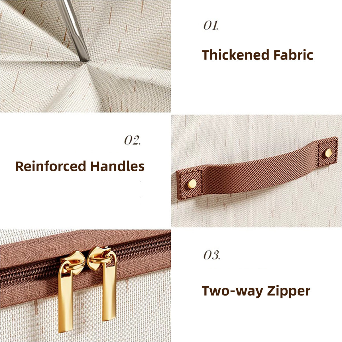 Clothing Storage Basket Large Capacity Foldable Organizer with Cover Household - Grey