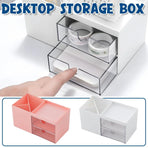 Multifunctional Desktop Organizer with Storage Drawer for Home Office Supplies - Pink