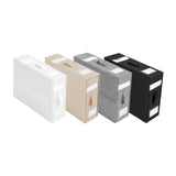 Fabric Storage Box Set Bedding Organizer Closet Blanket Quilt Storage Containers - White - Front View