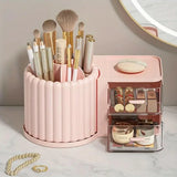 Rotating Cosmetic Pen Holder Dustproof Waterproof Storage Box Sanitary Organizer - White - Extra Image