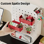 Drawer Pegboard Desktop Storage Box Space Saving for Office Home