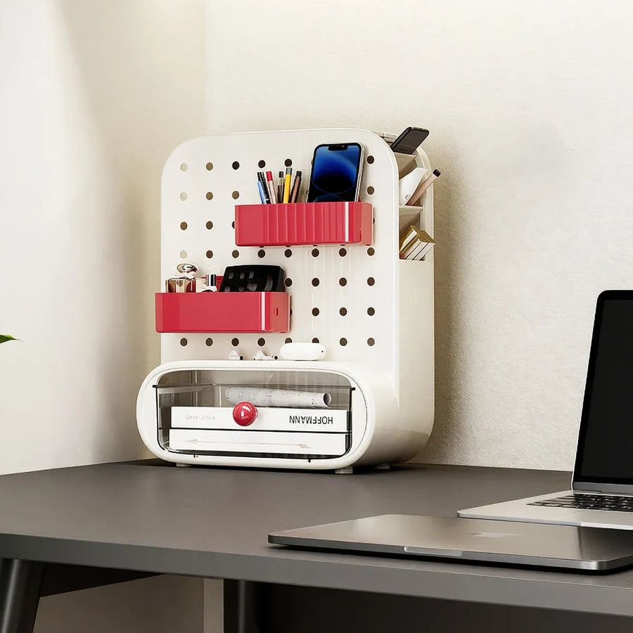 Drawer Pegboard Desktop Storage Box Space Saving for Office Home