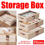 Home Foldable Under Bed Storage Box Clothes Shoes Bedding Dustproof Space Saving - XL
