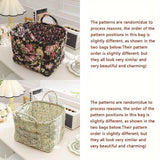 Portable Fabric Storage Basket Korean Pastoral Style Organizer for Home Sundries - Floral2 - Low Angle
