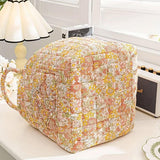 Portable Fabric Storage Basket Korean Pastoral Style Organizer for Home Sundries - Floral5 - Extra Image