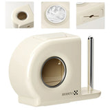 Wall Mounted Kitchen Storage Rack for Plastic Bags Rags Film Organizer Box Use - Green - Extra Image