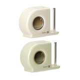 Wall Mounted Kitchen Storage Rack for Plastic Bags Rags Film Organizer Box Use - Green - Front View