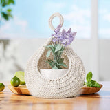 Cotton Rope Woven Storage Basket Wall Mount Fruit Vegetable Organizer Container - Mini