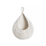 Cotton Rope Woven Storage Basket Wall Mount Fruit Vegetable Organizer Container - Mini