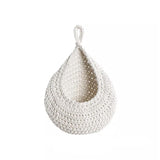 Cotton Rope Woven Storage Basket Wall Mount Fruit Vegetable Organizer Container - XL - Close-Up Angle