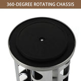 Stainless Steel Rotating Spice Rack Organizer Kitchen Seasoning Jar Holder Use - 45-Degree Angle