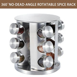 Stainless Steel Rotating Spice Rack Organizer Kitchen Seasoning Jar Holder Use - Extra Image
