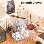 3 Layer Transparent Storage Rack Multi Functional Organizer Shelf Clear for Home
