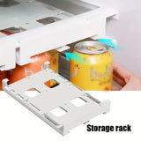 Refrigerator Hanging Drink Organizer Can Holder for Space Saving Kitchen Storage - Rear View