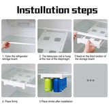 Refrigerator Hanging Drink Organizer Can Holder for Space Saving Kitchen Storage - Close-Up Angle