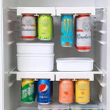 Refrigerator Hanging Drink Organizer Can Holder for Space Saving Kitchen Storage - Top-Down View