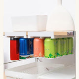 Refrigerator Hanging Drink Organizer Can Holder for Space Saving Kitchen Storage - 45-Degree Angle
