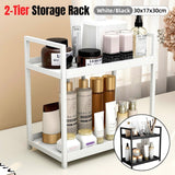 Multi-layer Cosmetic Storage Rack Desktop Organizer for Bathroom Dormitory Use - Black