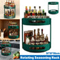 2 Layer Rotating Seasoning Rack Kitchen Organiser Storage Stand