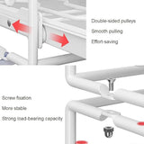 Pull Out Kitchen Storage Rack Basket Drawer Dish Organizer Slide Cabinet Shelf - White - 45-Degree Angle
