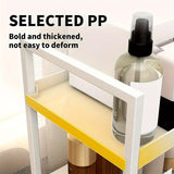 Multi-layer Cosmetic Storage Rack Desktop Organizer for Bathroom Dormitory Use - White - 45-Degree Angle