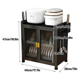 Multifunctional Kitchen Dish Storage Rack Large Capacity for Cutlery Holder - Side View