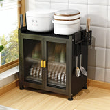 Multifunctional Kitchen Dish Storage Rack Large Capacity for Cutlery Holder - Low Angle