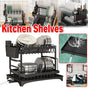 1-Piece Black Dish Drying and Storage Rack