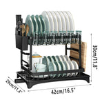 1-Piece Black Dish Drying and Storage Rack