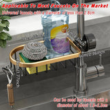 Adjustable Faucet Sink Shelf Drainage Rack Kitchen Storage Organizer for Home - Side View