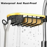 Adjustable Faucet Sink Shelf Drainage Rack Kitchen Storage Organizer for Home - 45-Degree Angle