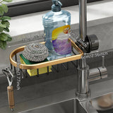 Adjustable Faucet Sink Shelf Drainage Rack Kitchen Storage Organizer for Home - Extra Image