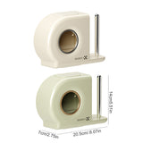 Wall Mounted Kitchen Storage Rack for Plastic Bags Rags Film Organizer Box Use - White - Side View