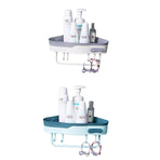 Bathroom Corner Shower Shelf Shampoo Soap Caddy Holder Rack Storage Organiser - White