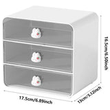 3 Tier Desktop Organizer Drawer Shelf for Office and Home Storage Supplies - Side View