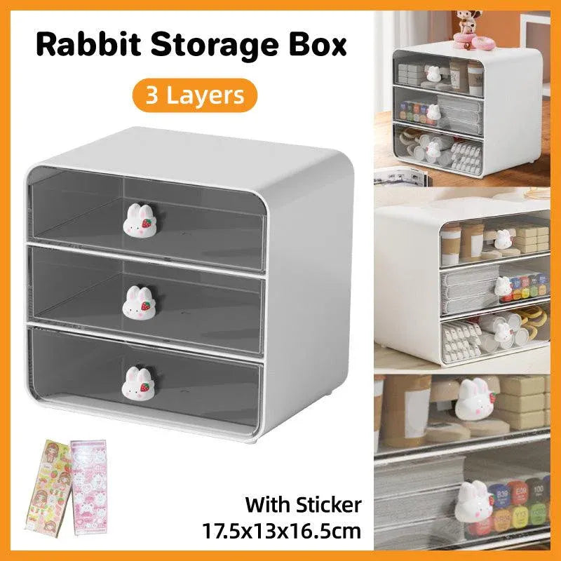 3 Tier Desktop Organizer Drawer Shelf for Office and Home Storage Supplies