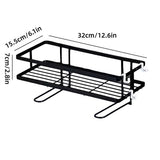 Storage Rack 1Tier Space Saver Over The Toilet Steel Bathroom Shelf Organizer - White