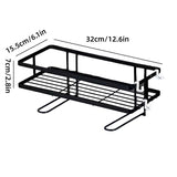 Storage Rack 1Tier Space Saver Over The Toilet Steel Bathroom Shelf Organizer - White - Front View