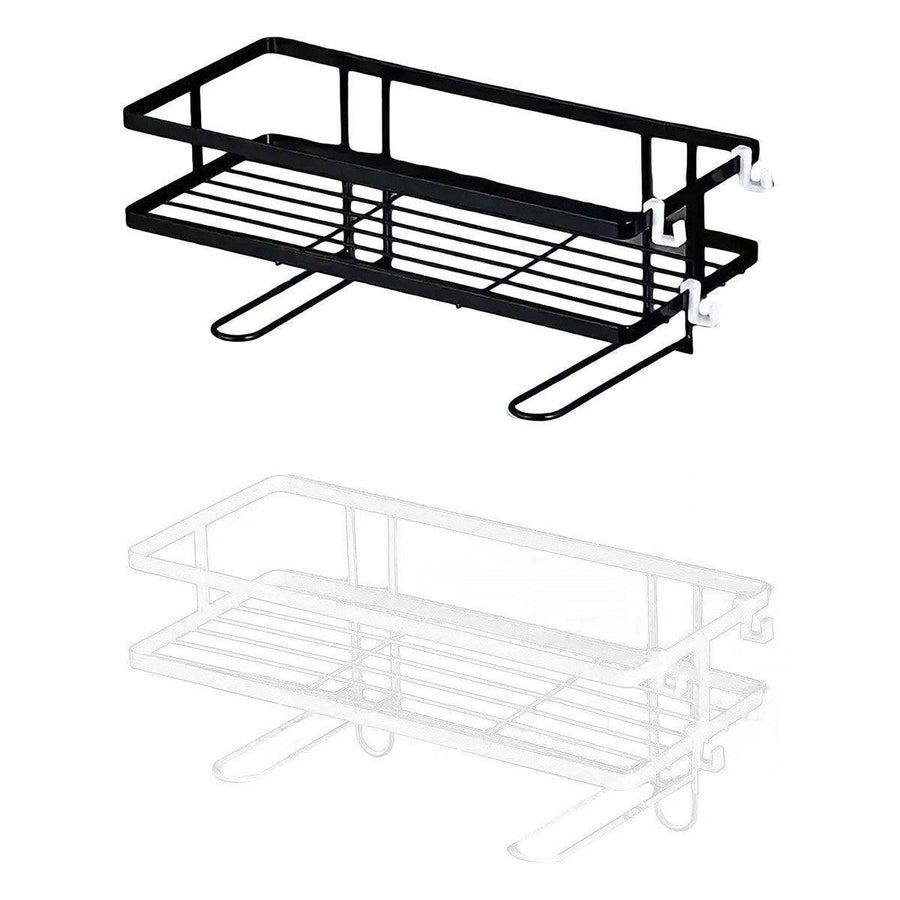 Storage Rack 1Tier Space Saver Over The Toilet Steel Bathroom Shelf Organizer - White