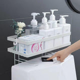 Storage Rack 1Tier Space Saver Over The Toilet Steel Bathroom Shelf Organizer - White