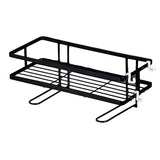 Storage Rack 1Tier Space Saver Over The Toilet Steel Bathroom Shelf Organizer - White - Rear View