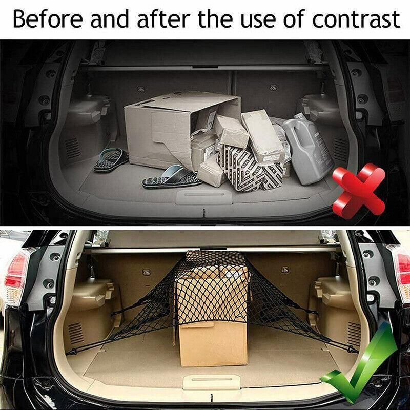 Car Net Organizer Storage Large Boot Cargo Trunk Luggage Tidy Suv Rear Universal