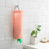 Plastic Bag Bags Hanger Organizer Storage Kitchen Trash Garbage Dispenser Holder - Green - Rear View