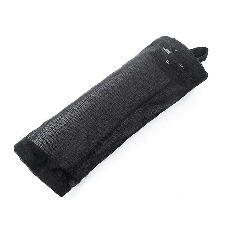 Hanging Mesh Bag Organizer Dispenser for Plastic or Trash Bags Storage Holder - Grey