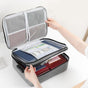 Large Capacity Multi-Layer Document Ticket Storage Bag Certificate File Organize 3 Layers - Navy 3 Layers-B2