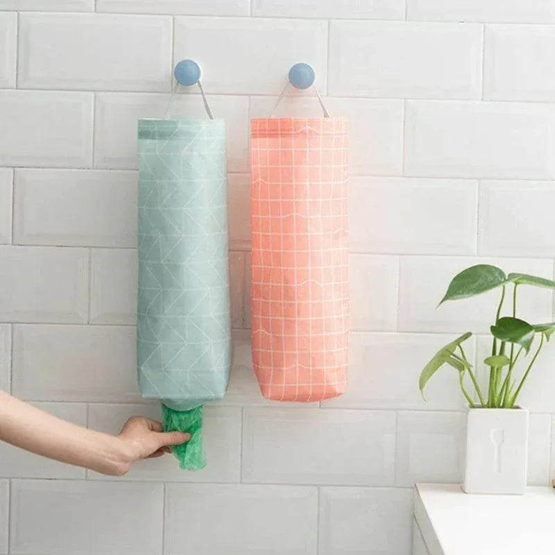 Plastic Bag Bags Hanger Organizer Storage Kitchen Trash Garbage Dispenser Holder - Triangle
