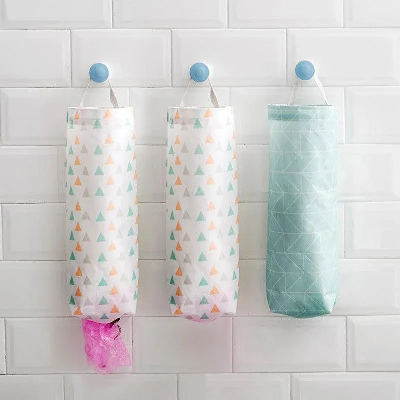 Plastic Bag Bags Hanger Organizer Storage Kitchen Trash Garbage Dispenser Holder - Triangle