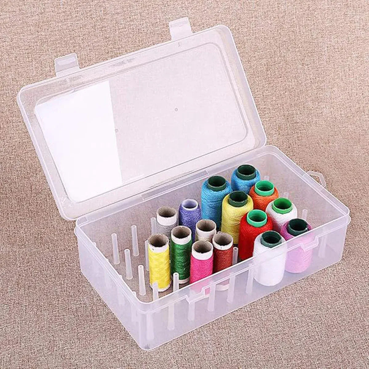 42 Spool Sewing Thread Storage Box Embroidery Bobbin Case Holder Organizer